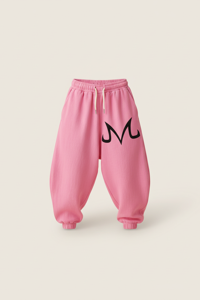 Pantalon Baggy Rose Coton Ample Imprimé Anime - Molleton - vue 3