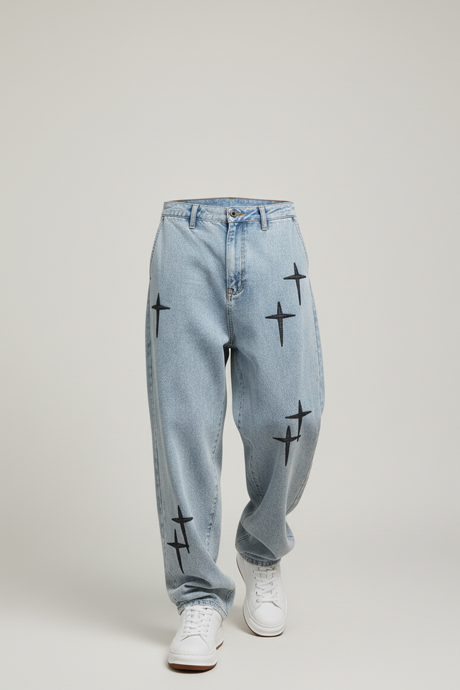 Pantalon Jean Baggy - Bleu - vue 3