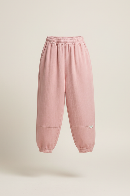 Pantalon Baggy Rose Ample Coton Décontracté Enfants - Molleton - vue 3