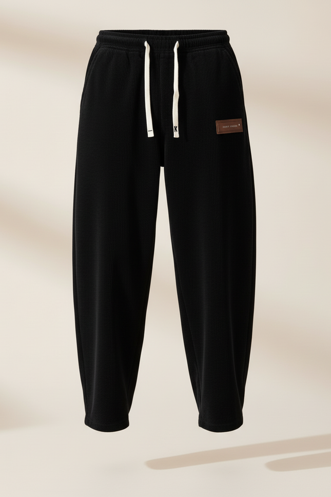 Pantalon Baggy Noir Cordon Velours Côtelé Homme Ample - Cordé - vue 3
