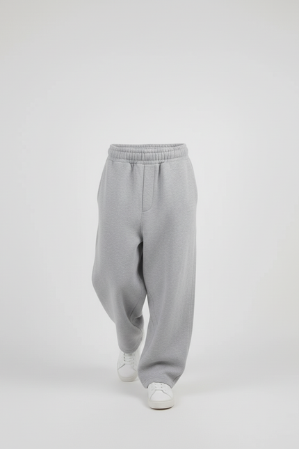 Pantalon Baggy Gris Ample Sport Décontracté Coton - Molleton - vue 3