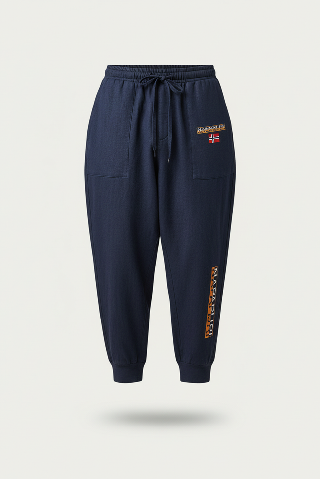 Pantalon Baggy Bleu Marine Cordon Molleton Ample Homme - vue 3