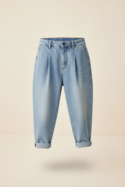 Pantalon Baggy Jean Clair Ample Garçon Décontracté - Bleu - vue 3