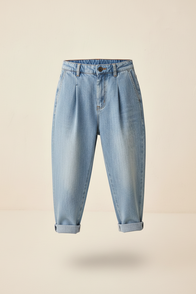 Pantalon Baggy Jean Clair Ample Garçon Décontracté - Bleu - vue 3