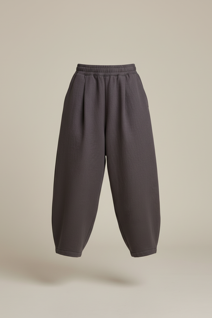Pantalon Baggy Gris Ample Molleton Enfant Hiver - vue 3