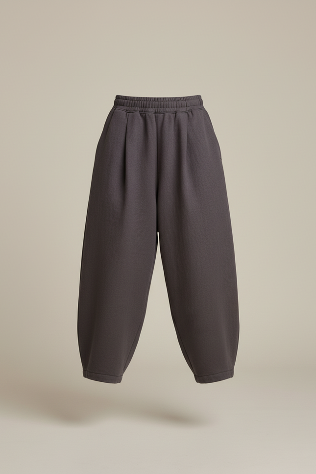 Pantalon Baggy Gris Ample Molleton Enfant Hiver - vue 3