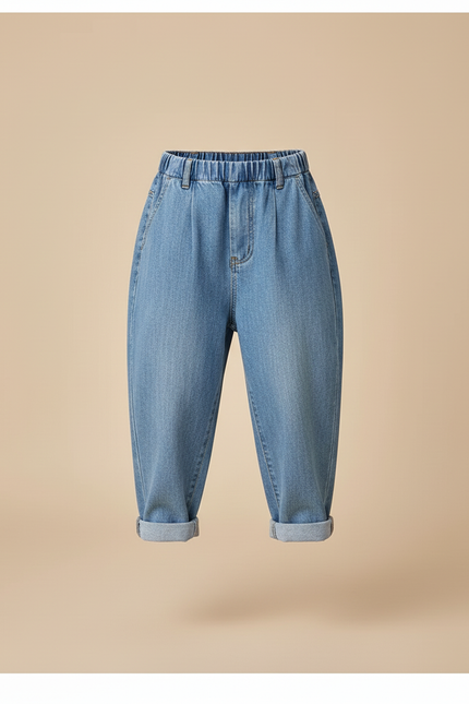 Pantalon Baggy Denim Bleu Ample Confortable Enfant - Jean - vue 3