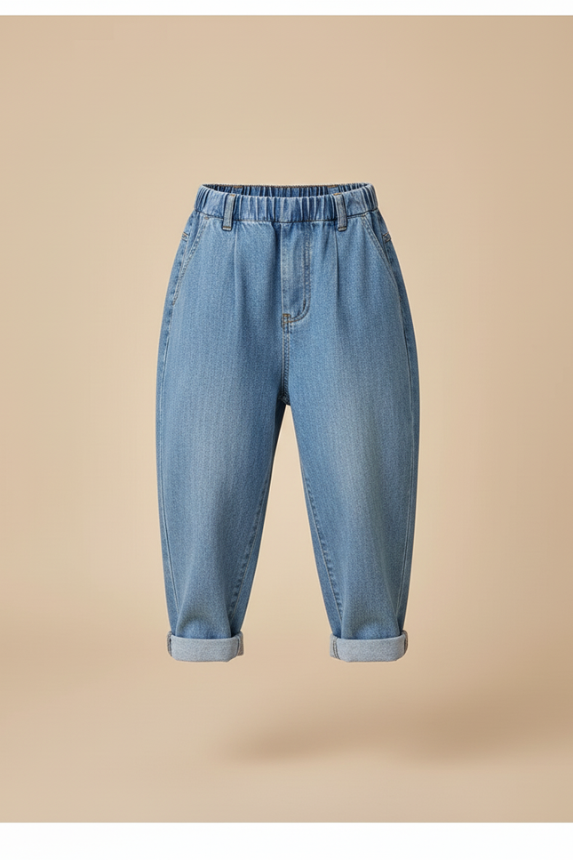 Pantalon Baggy Denim Bleu Ample Confortable Enfant - Jean - vue 3