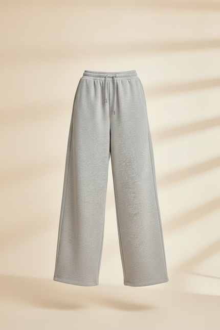 Pantalon Baggy Gris Ample Molleton Décontracté Sport - vue 3