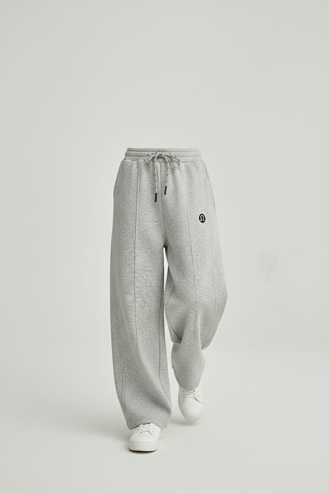 Pantalon Baggy Gris Ample Coton Décontracté Enfant - Molleton - vue 3