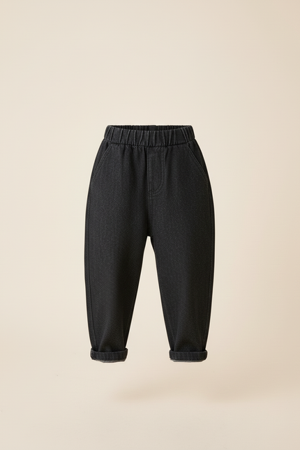 Pantalon Baggy Gris Foncé Ample Décontracté Enfant - Jean - vue 3