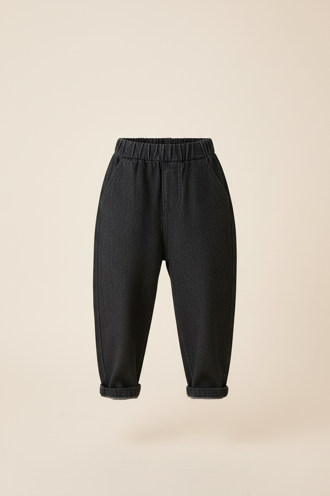 Pantalon Baggy Gris Foncé Ample Décontracté Enfant - Jean - vue 3