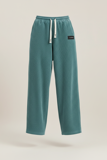 Pantalon Baggy Vert Cordon Côtelé Ample Femme - Cordé - vue 3