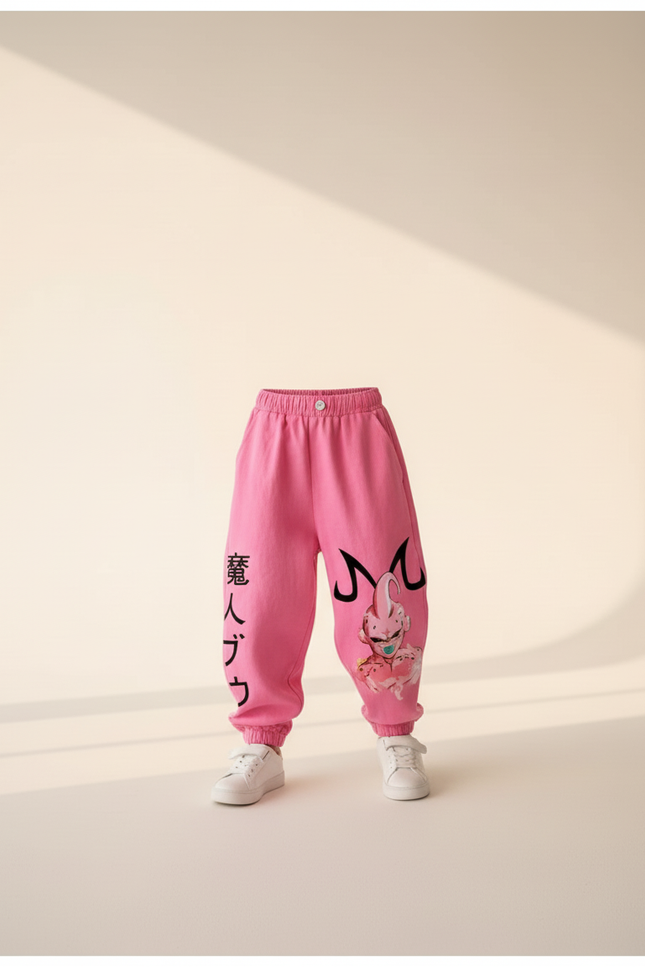 Pantalon Baggy Rose Coton Majin Buu Fille Décontracté - Molleton - vue 3