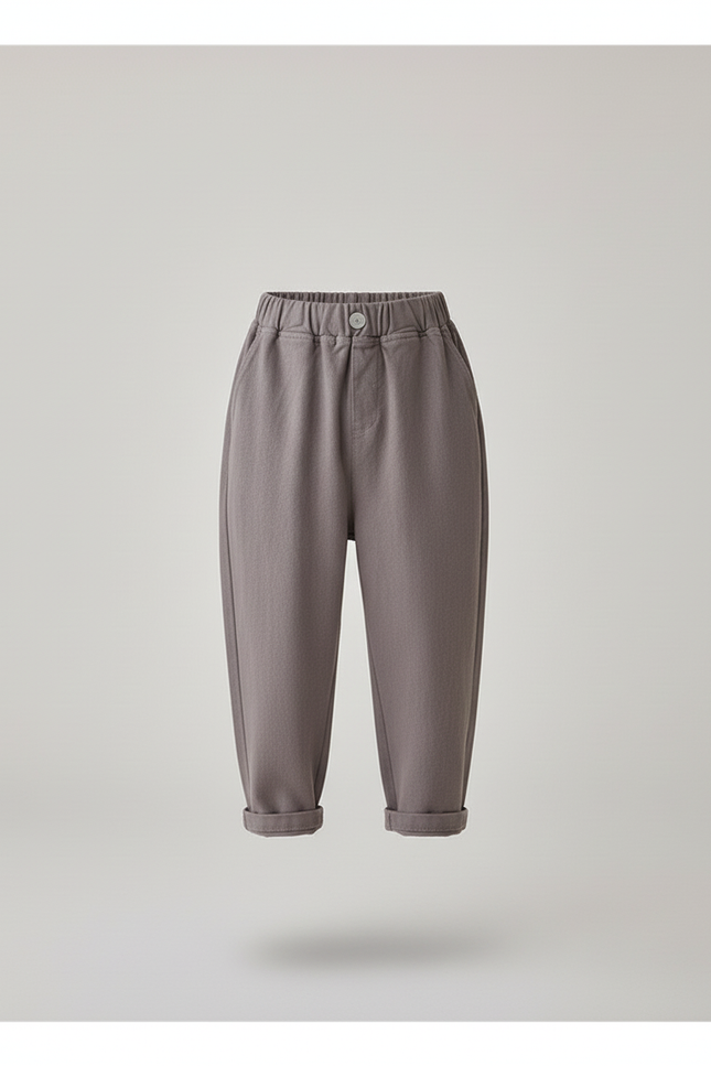 Pantalon Baggy Gris Élastique Ample Décontracté Enfant - Molleton - vue 3
