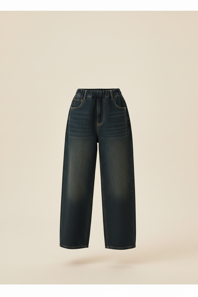 Pantalon Baggy Enfant Fille - Bleu Jean - vue 3